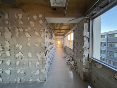 【南浦和の内装解体】621坪(2049㎡)のスケルトン工事 解体後