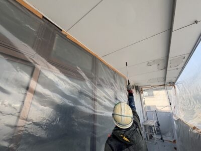 葛飾区200坪　内装解体　アスベスト養生