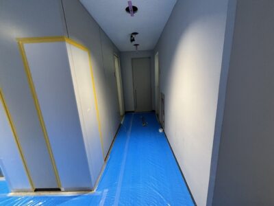東京都千代田区オフィス 夜間内装解体工事　養生